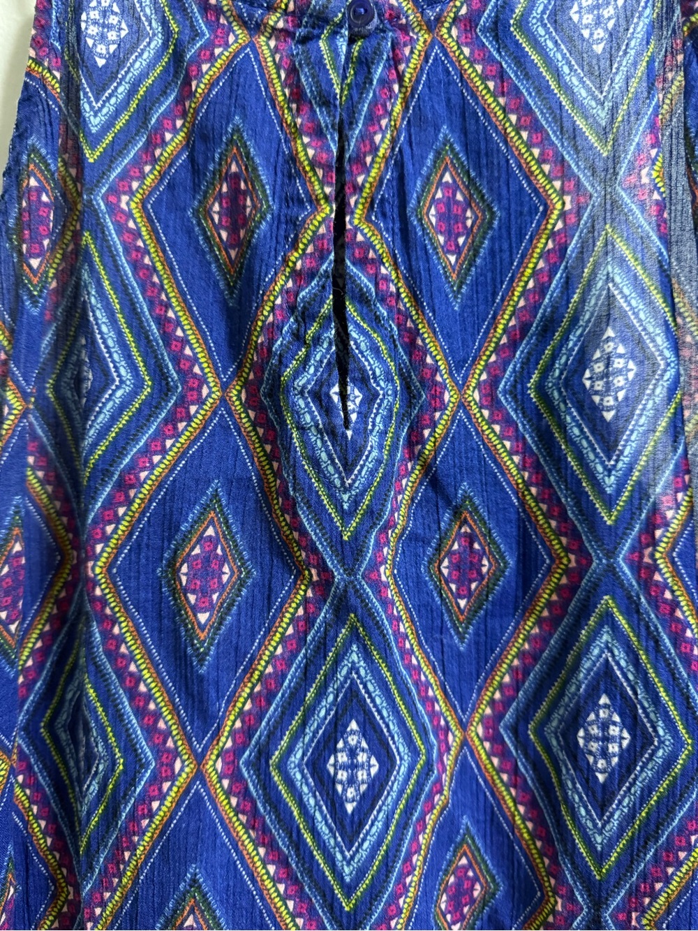 Old Navy Blue Geometric Print Tank Top - Picture 3 of 6